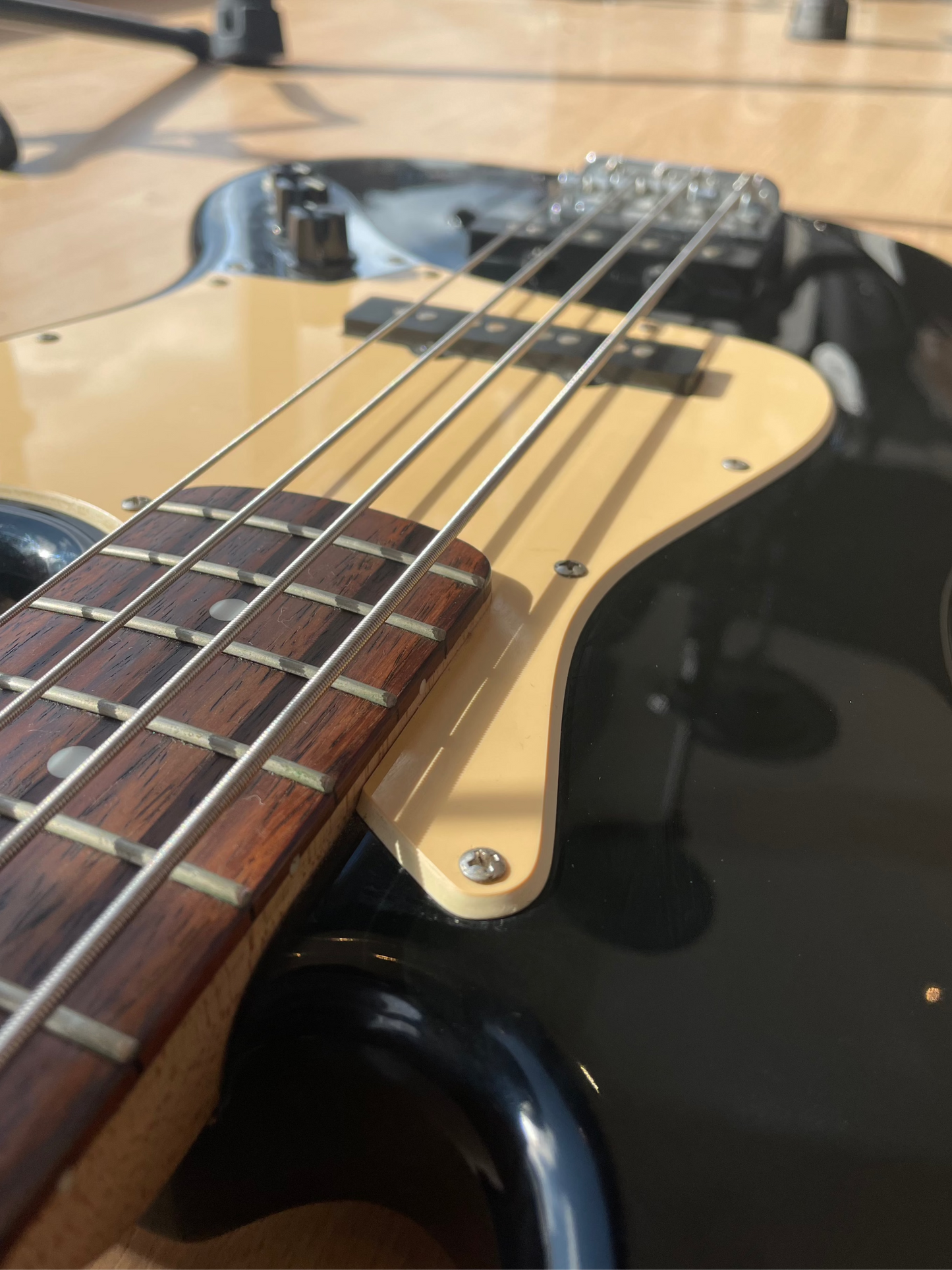 Stunning Fender Starcaster Bass Guitar Black with cream Pickguard