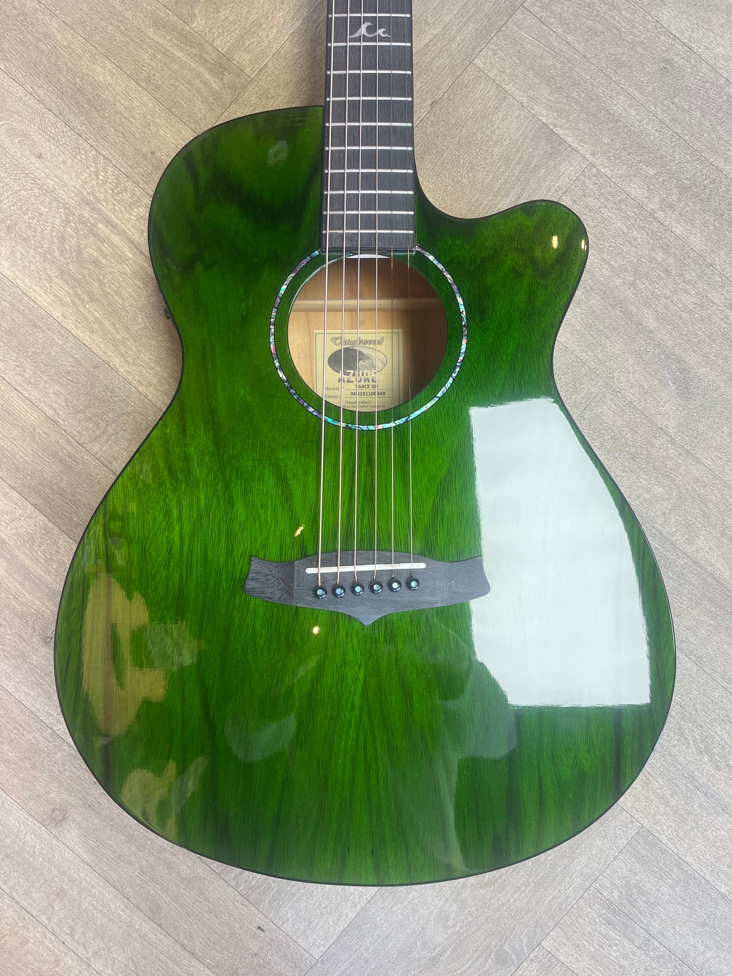 Tanglewood Azure - Aurora Green Gloss finish