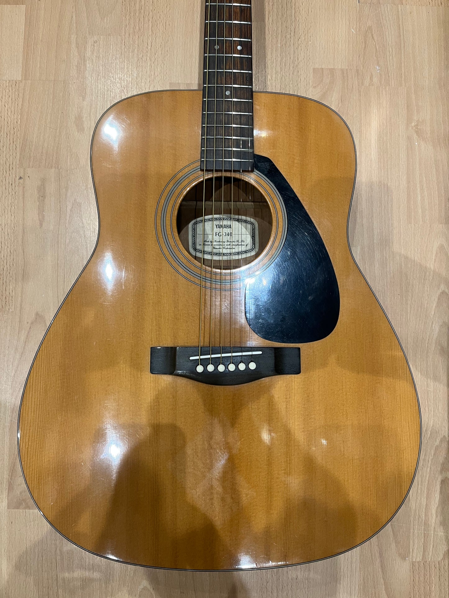 Vintage Yamaha FG-340 Acoustic Guitar – Great Condition