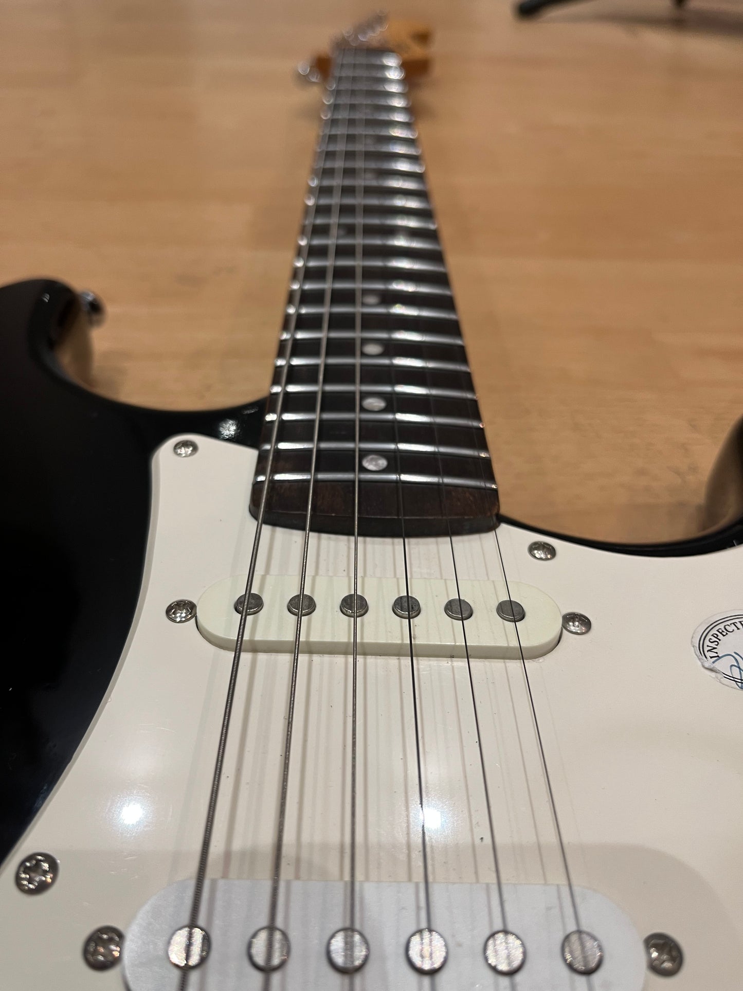 Squier Bullet Strat – HSS Configuration, Black with Vintage White Pickguard