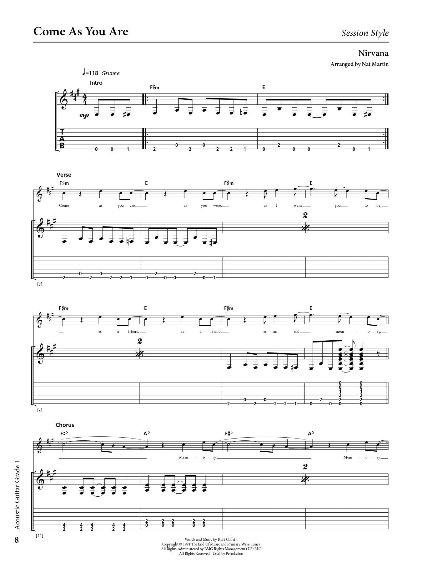 Acoustic Guitar - Grade 1 Syllabus Book - Rockschool