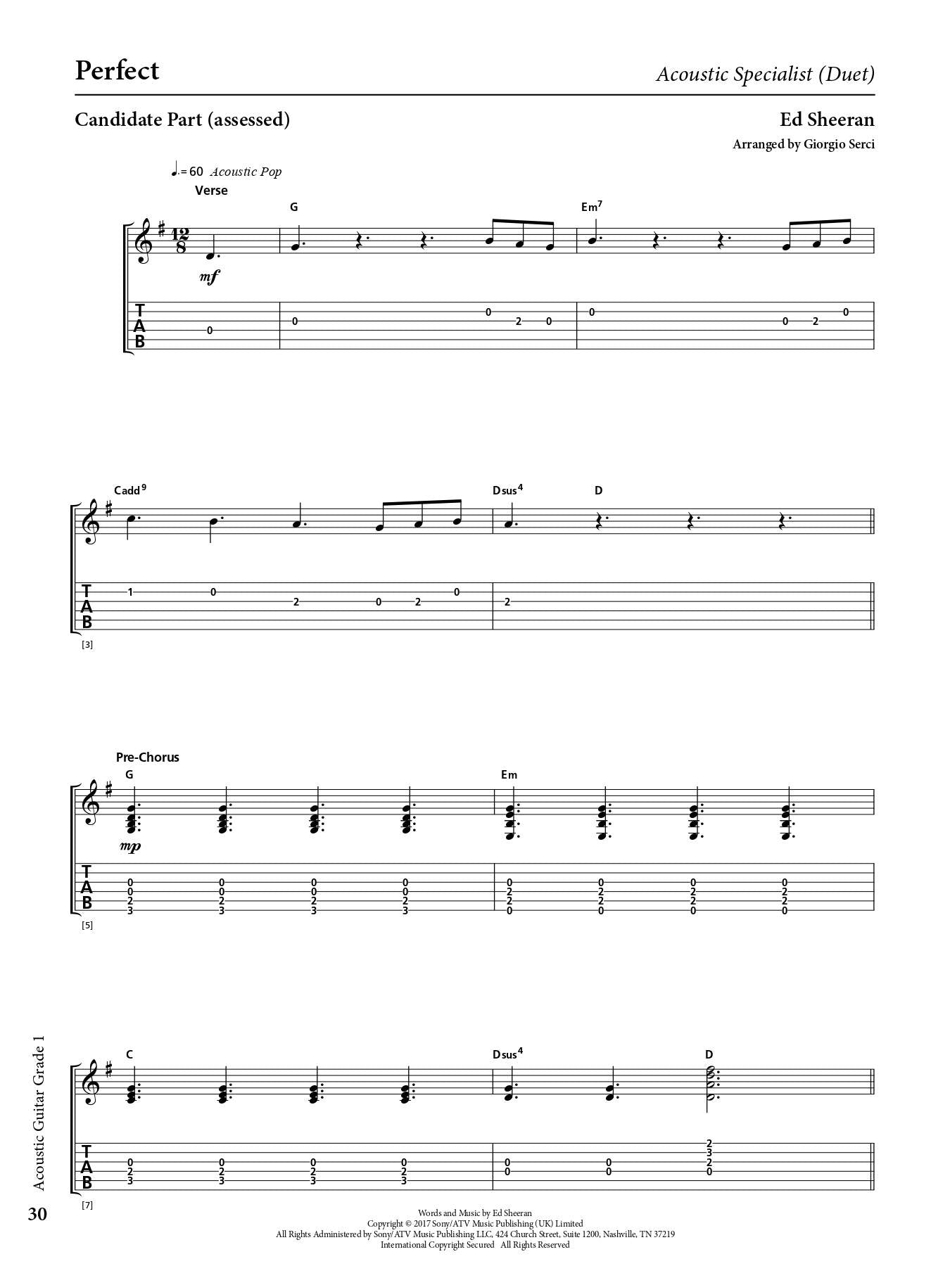 Acoustic Guitar - Grade 1 Syllabus Book - Rockschool