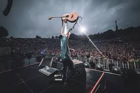 Ed Sheeran's live equipment setup on stage