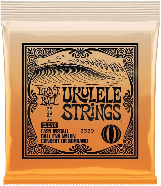 Ernie Ball CONCERT/ SOPRANO NYLON BALLEND UKE SET CLR