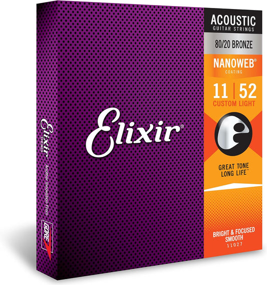 ELIXIR Acoustic Nanoweb 80-20 E11027 NANO 80/20 ACOUST CUSTOM/LIGHT 11-52