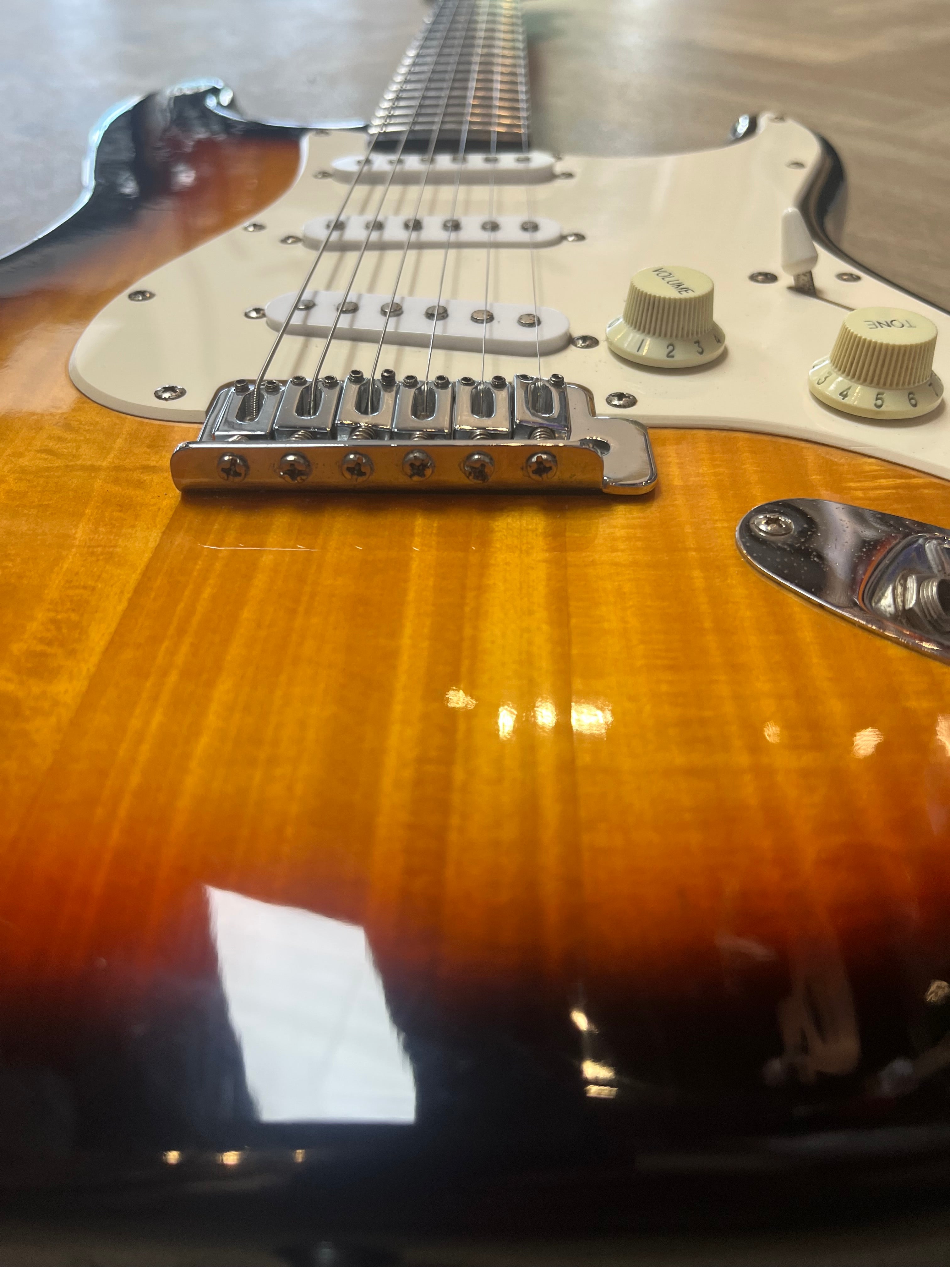 Classic Squier Bullet Strat in super cool 3 tone sunburst - good condition