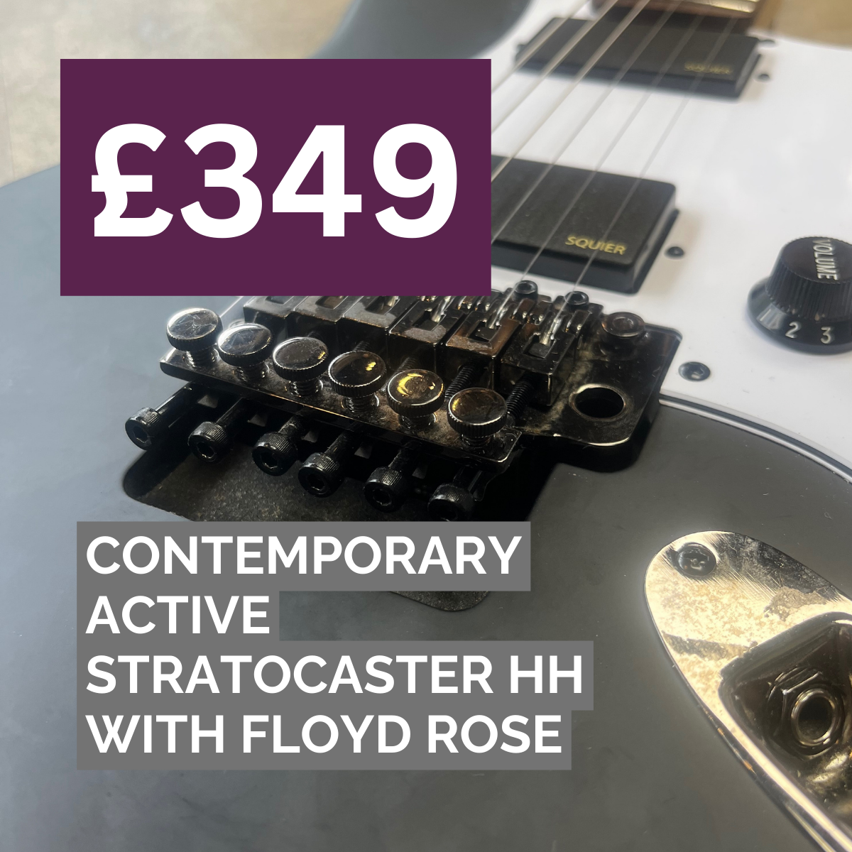Contemporary Active Stratocaster HH with Floyd Rose in Flat Black - SOME COSMETIC DAMAGE