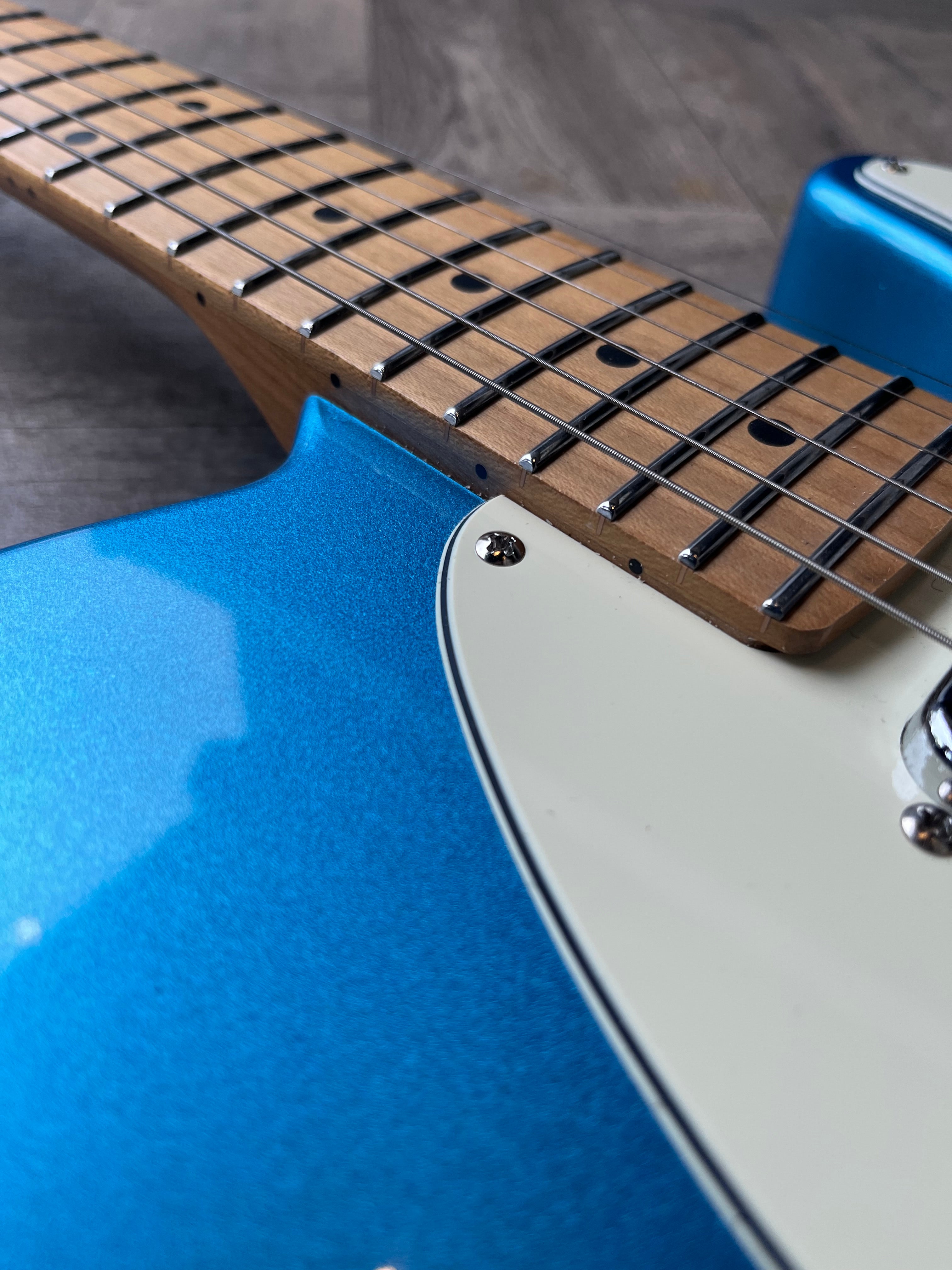 Stunning Jet Telecaster Style Guitar in Sky Blue Frost