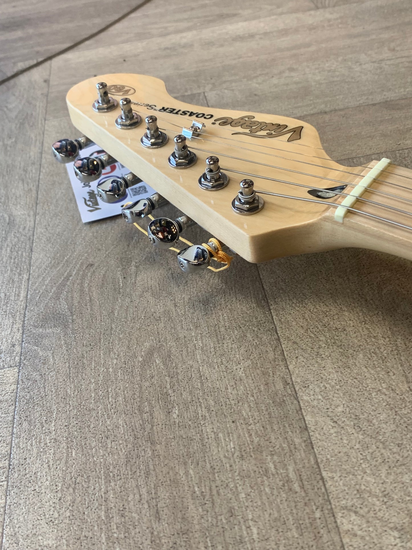 VINTAGE V60 MAPLE COASTER SERIES ELECTRIC GUITAR - GLOSS BLACK