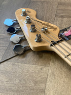 VINTAGE V40 MAPLE COASTER SERIES BASS GUITAR - GLOSS BLACK