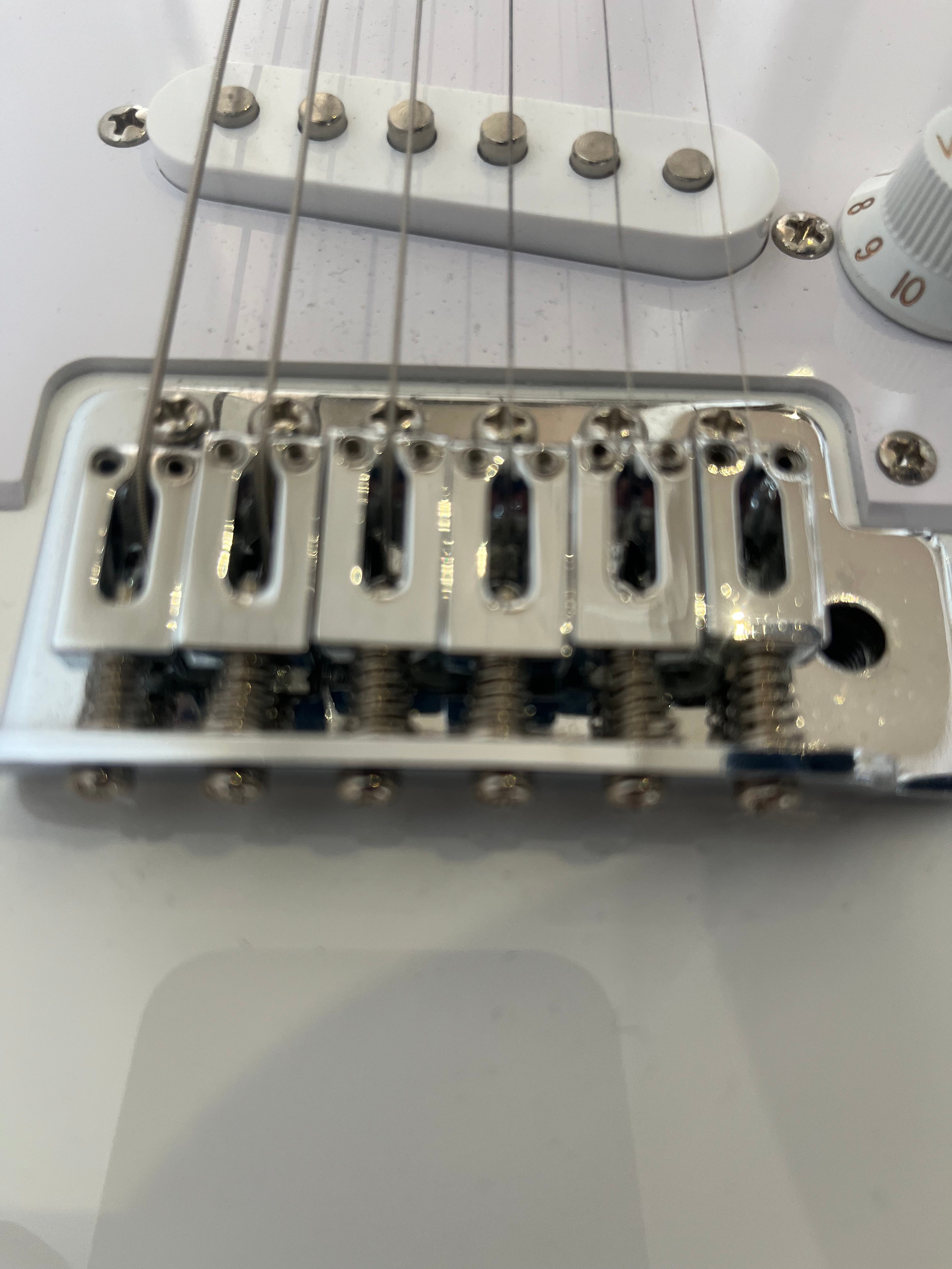 Pristine Squier Strat - white on white in MINT CONDITION