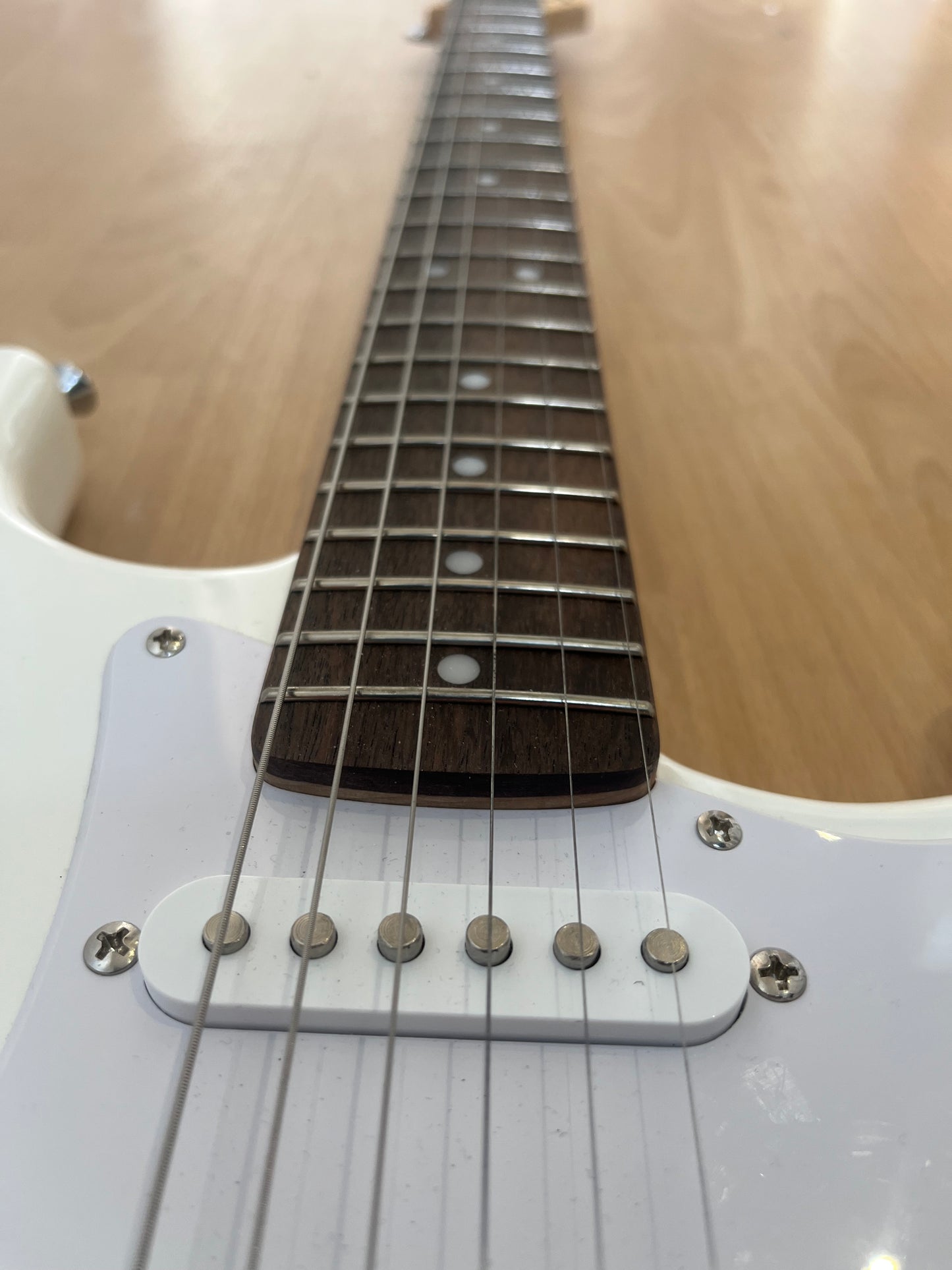 Pristine Squier Strat - white on white in MINT CONDITION