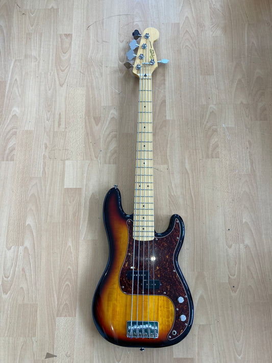 Fender Squier 5 String Percussion Bass Sunburst - Excellent Condition