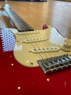 Squier Strat in Bright Red- good condition