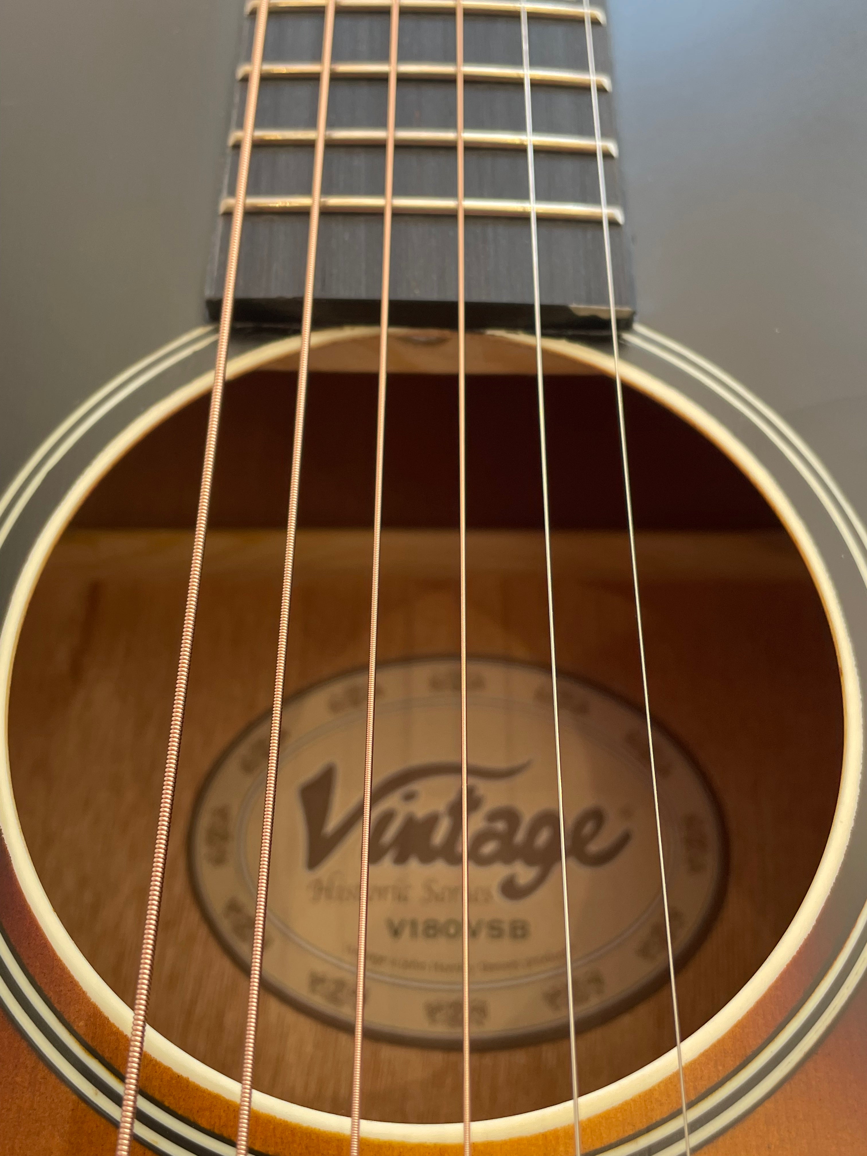 Vintage Historic Parlour Acoustic Guitar Series - BRAND NEW