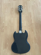 Vintage looking Epiphone SG Standard in black wood finish -good condition