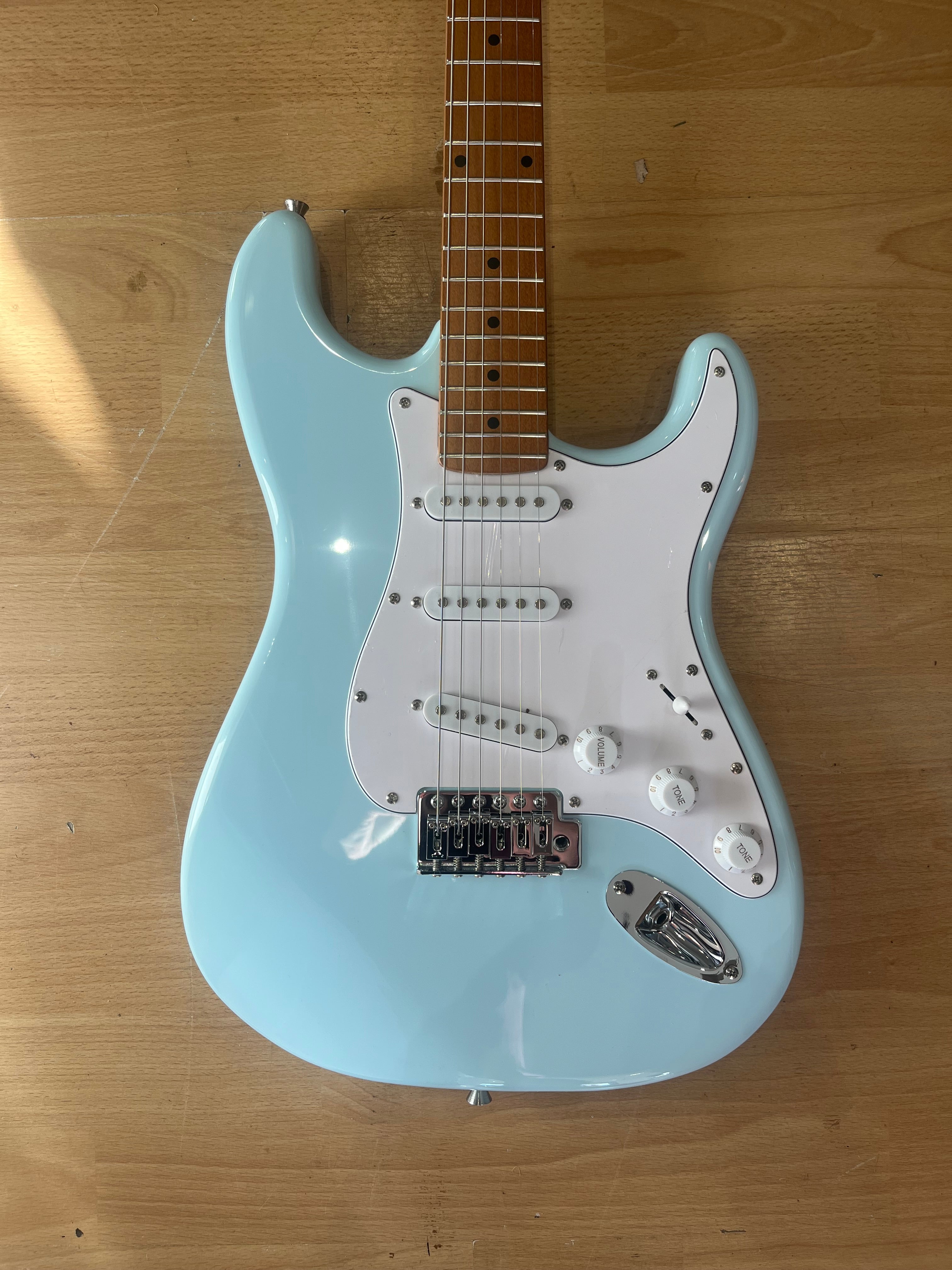 Gould Electric Guitar - Santa Fe Model. SSS. Sonic Blue