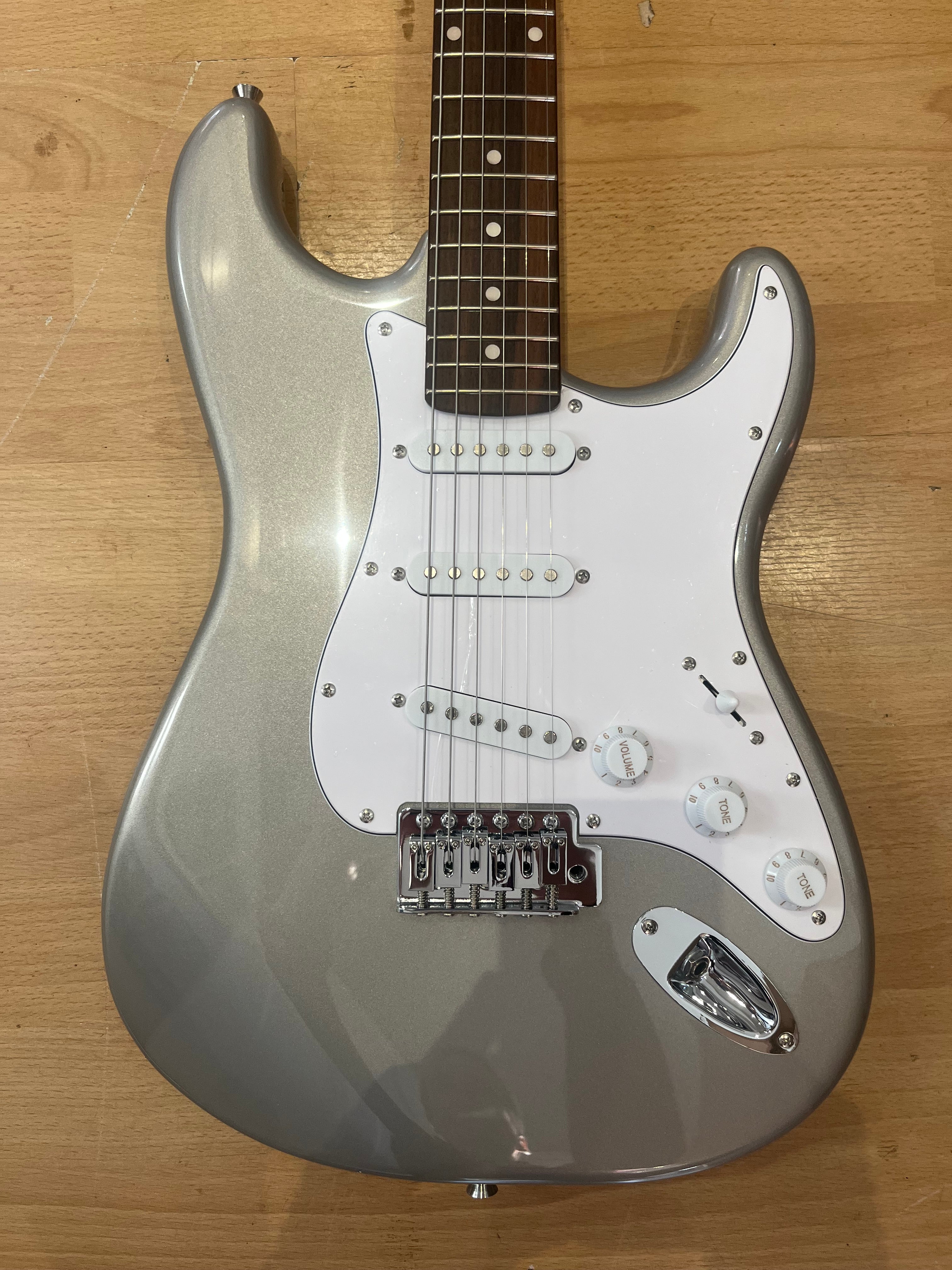 Gould Electric Guitar - Santa Fe Model. SSS. M/Inca Silver