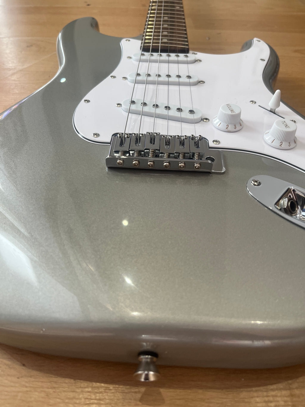 Gould Electric Guitar - Santa Fe Model. SSS. M/Inca Silver