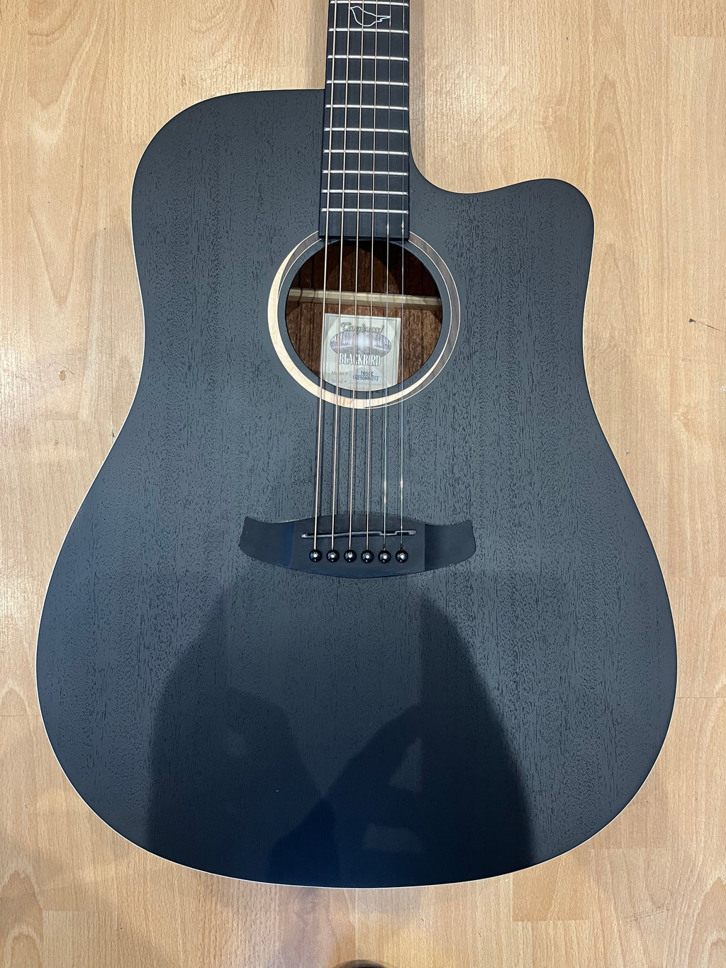 Black Satin Electro Acoustic Guitar - Large & Loud