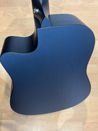 Black Satin Electro Acoustic Guitar - Large & Loud