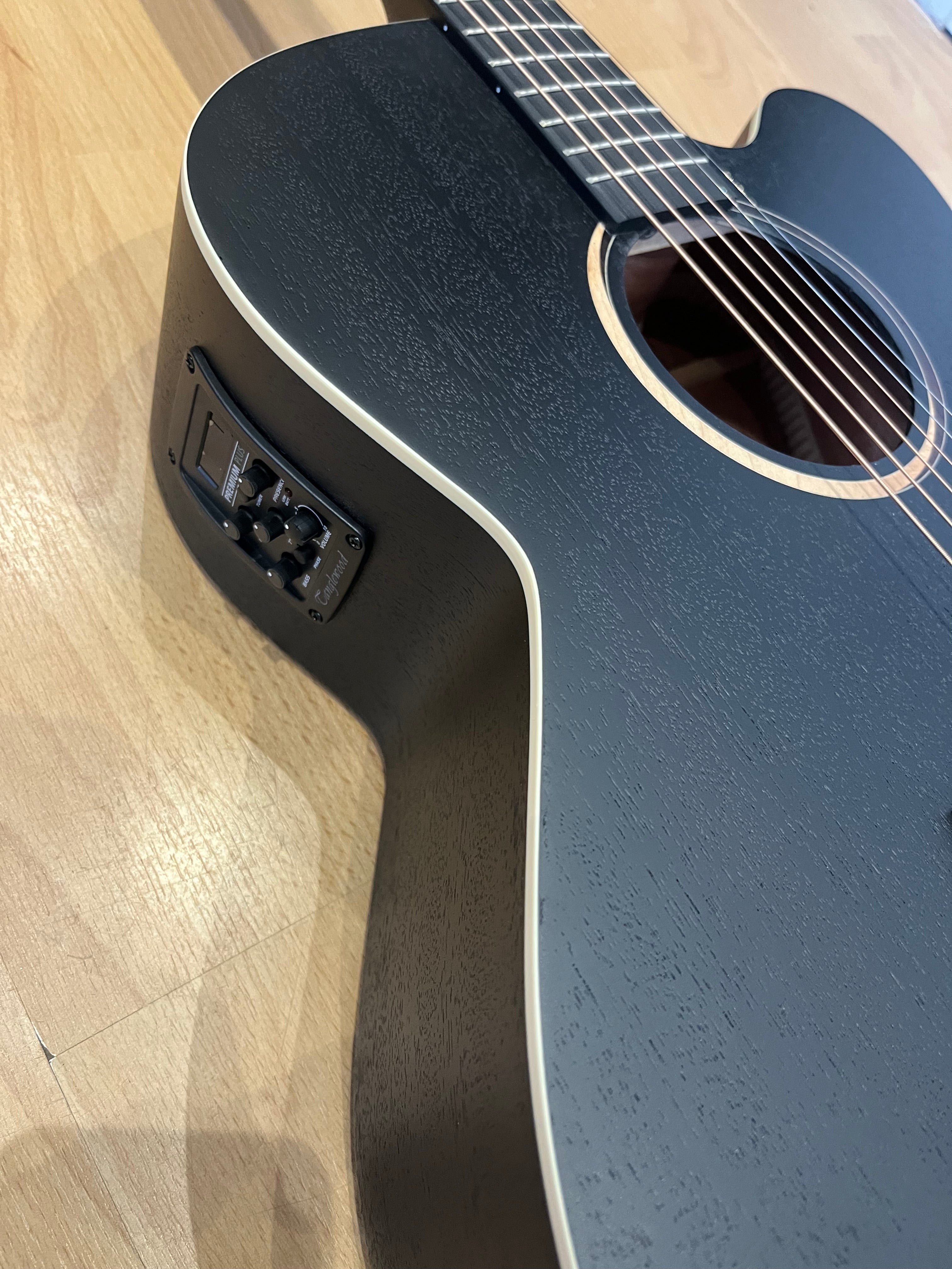 Black Satin Electro Acoustic Guitar - Big & Boomy