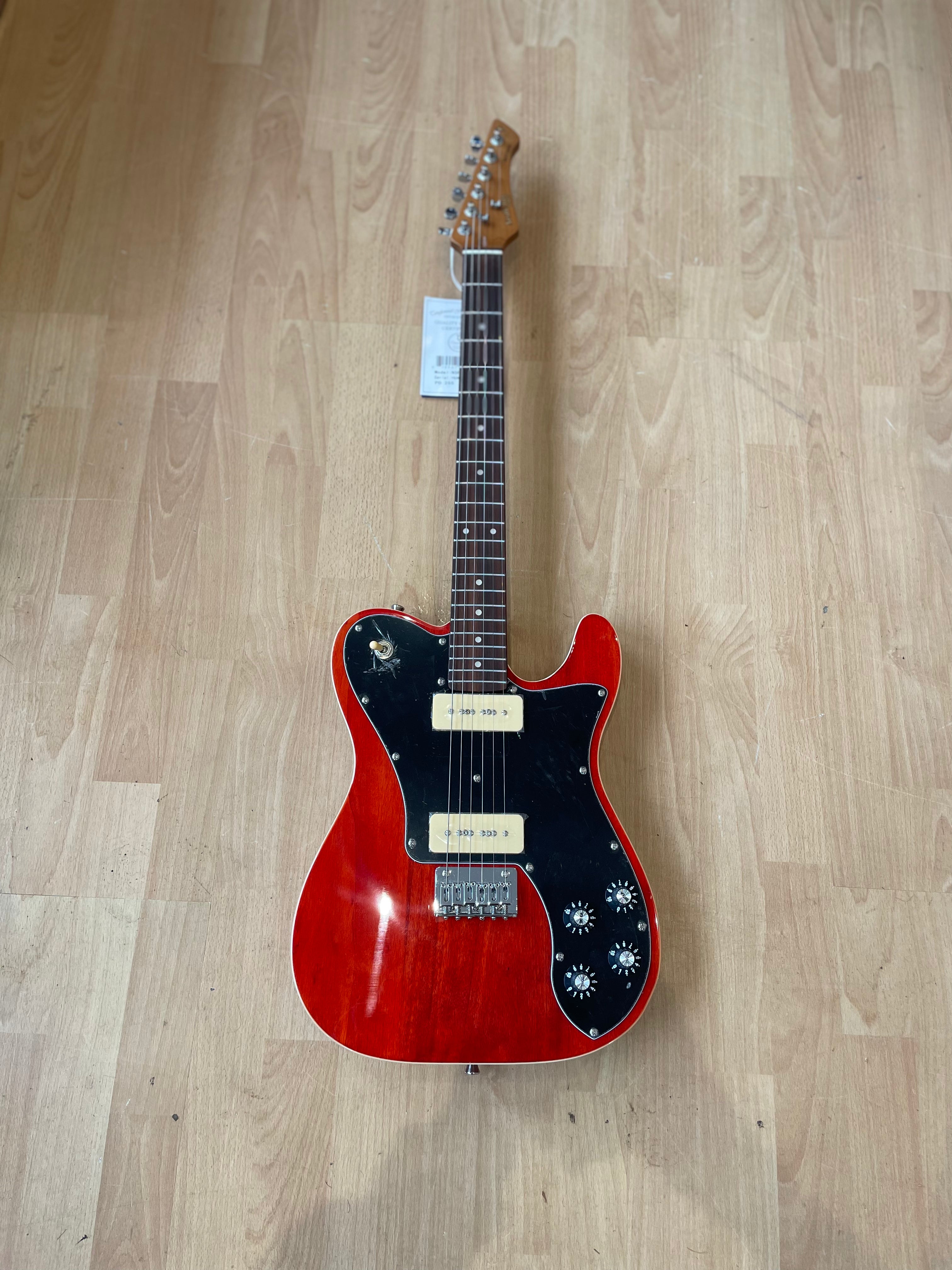 Northstar Pro NSP2NA - single cutaway electric guitar - P90s and red woodgrain finish
