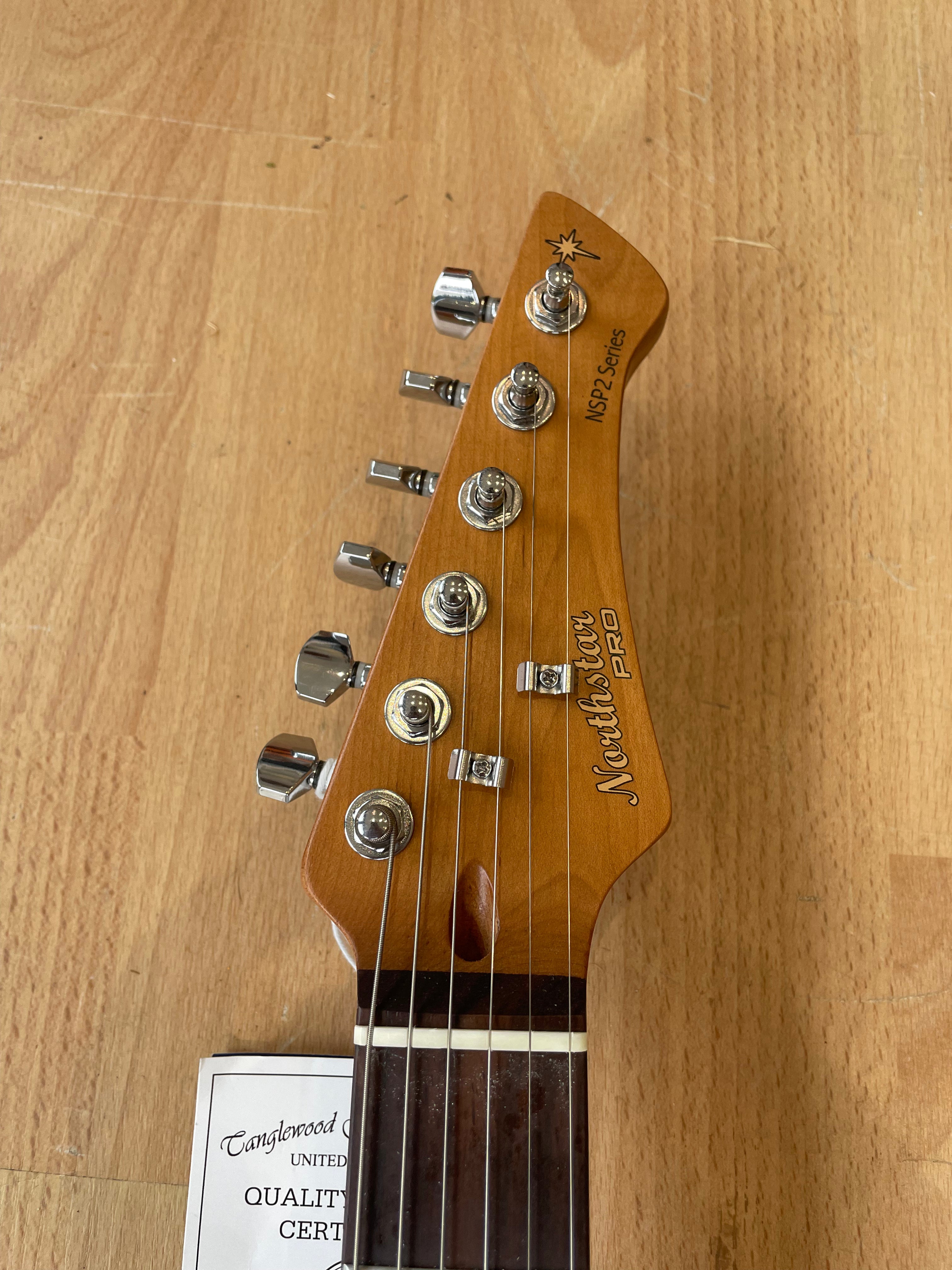 Northstar Pro NSP2NA - single cutaway electric guitar - P90s and red woodgrain finish