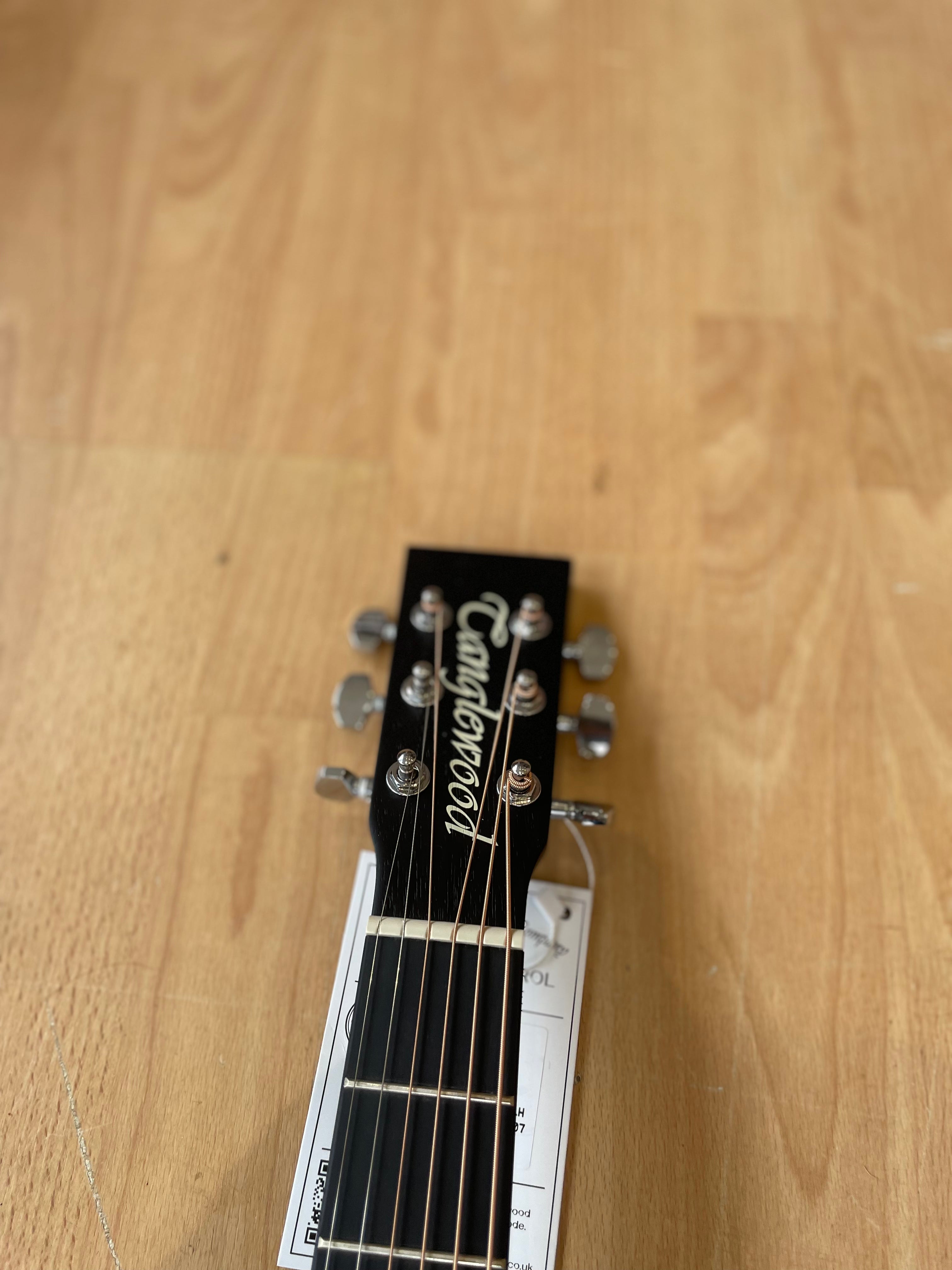 Tanglewood 'BLACKBIRD' Series - Left Handed, Super Folk Cutaway, All Mahogany, Smokestack Black Satin
