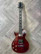 Westfield LP-Style Electric Guitar – Cherry Flame Top - Upgraded with genuine Grover machine heads for excellent tuning stability.