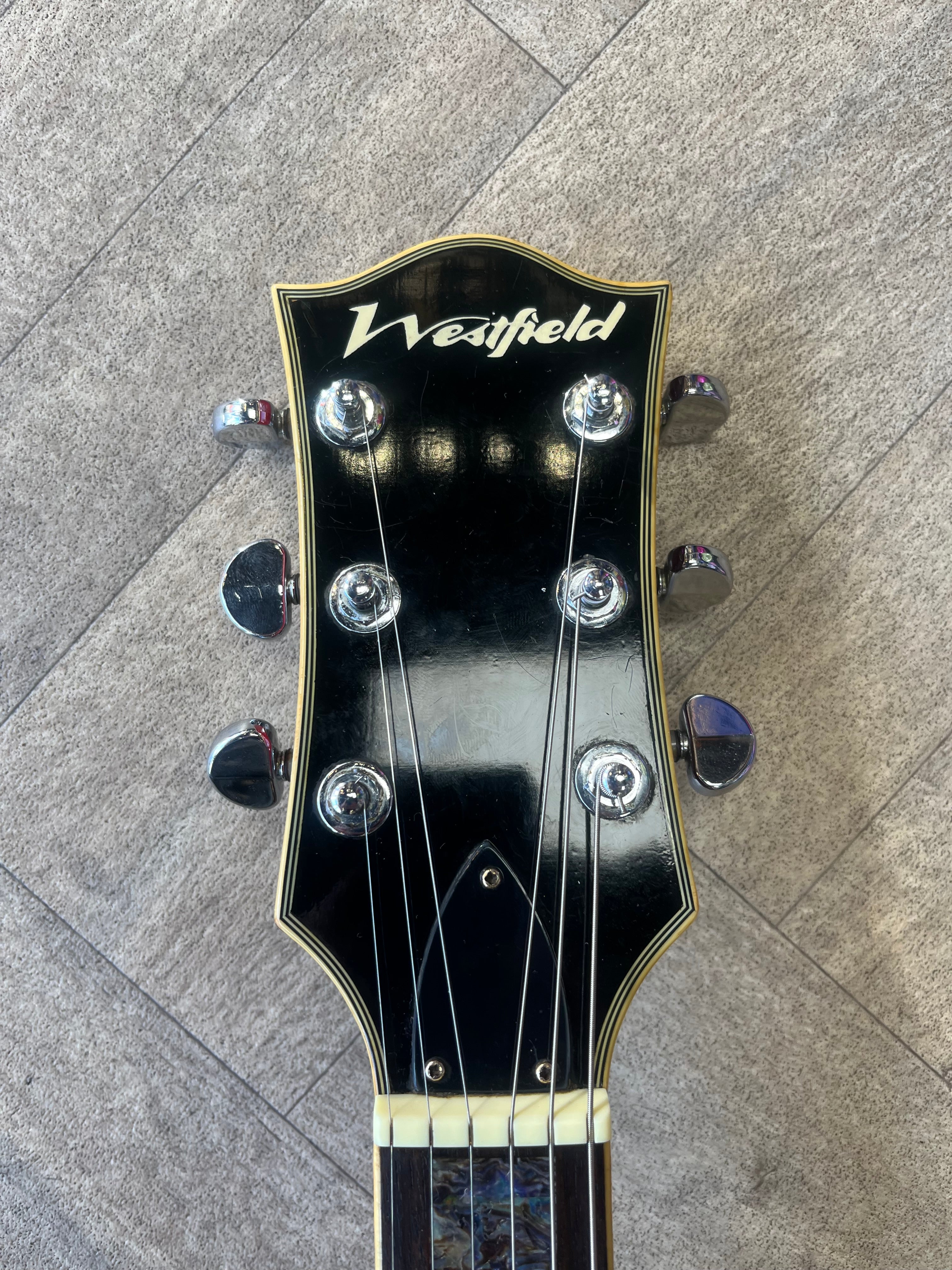 Westfield LP-Style Electric Guitar – Cherry Flame Top - Upgraded with genuine Grover machine heads for excellent tuning stability.