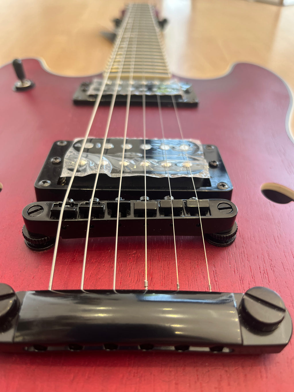 Northstar Pro Semi Acoustic All Mahogany - Cherry Colour