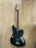 Squier Jaguar Bass- With Active Pickups- All Black- Great Condition