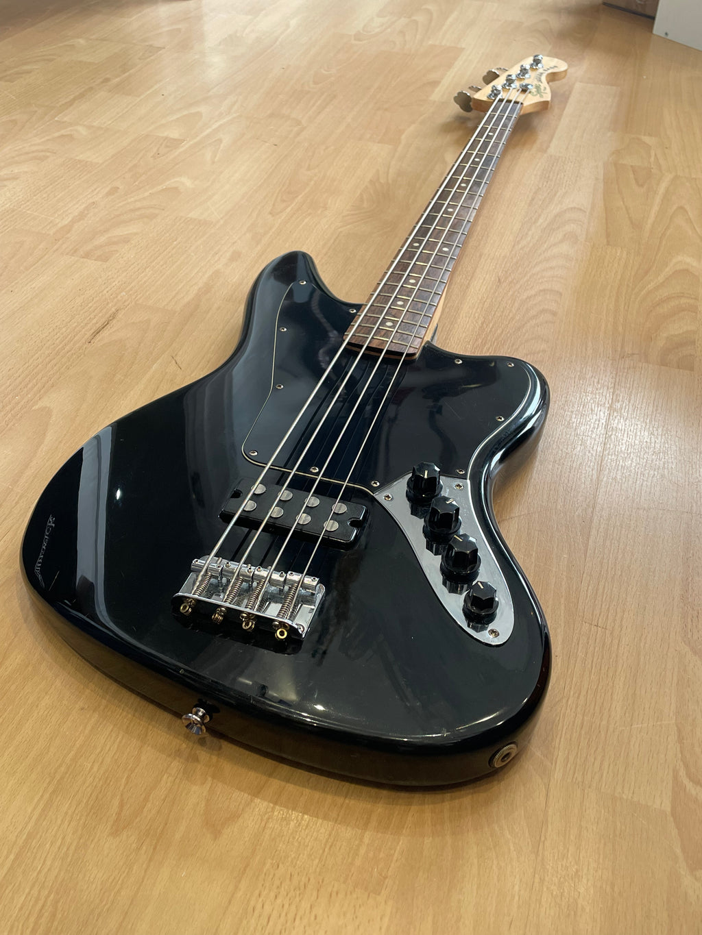 Squier Jaguar Bass- With Active Pickups- All Black- Great Condition
