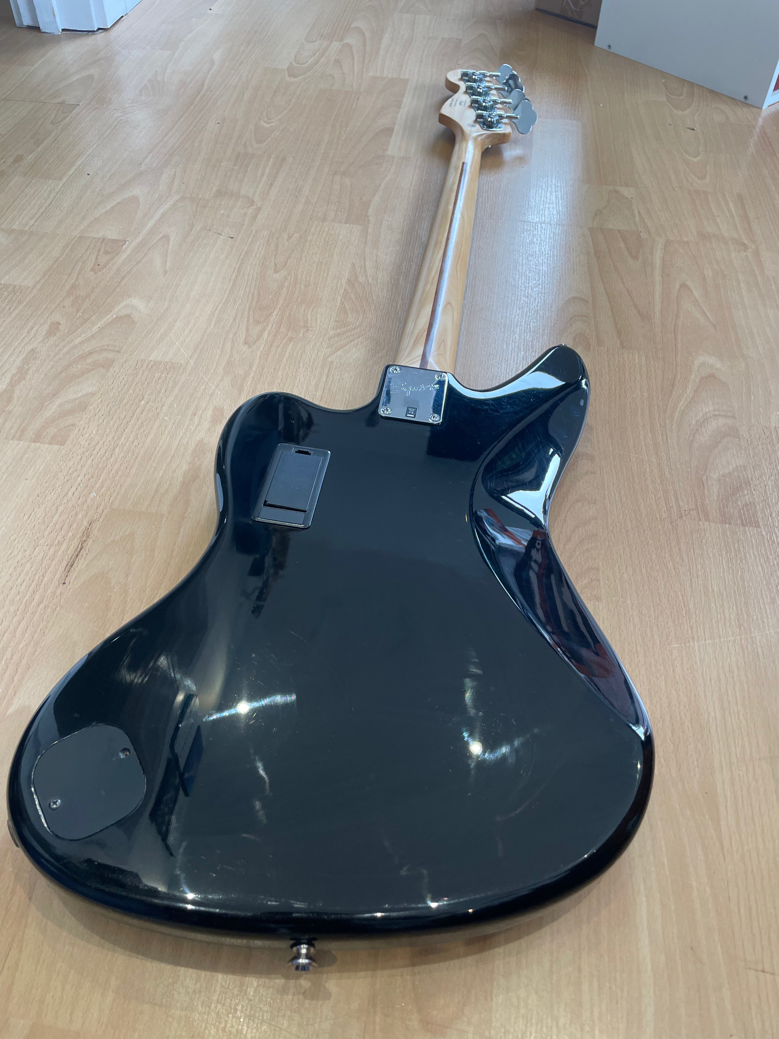 Squier Jaguar Bass- With Active Pickups- All Black- Great Condition