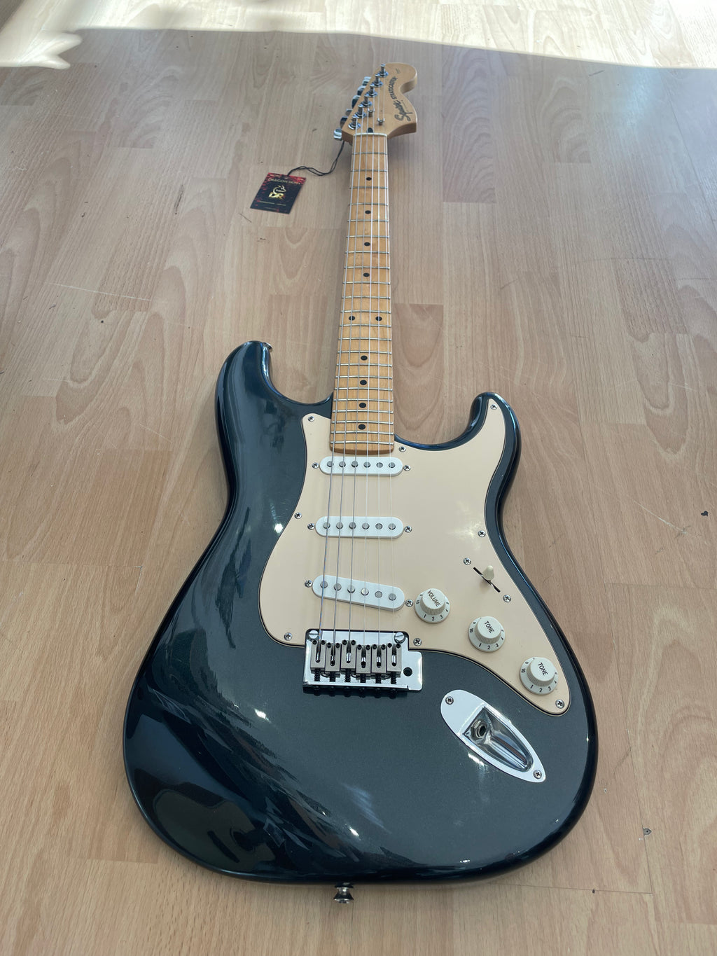 Standard Series Squier Stratocaster - Black Metallic finish with vintage Pickguard- GREAT CONDITION