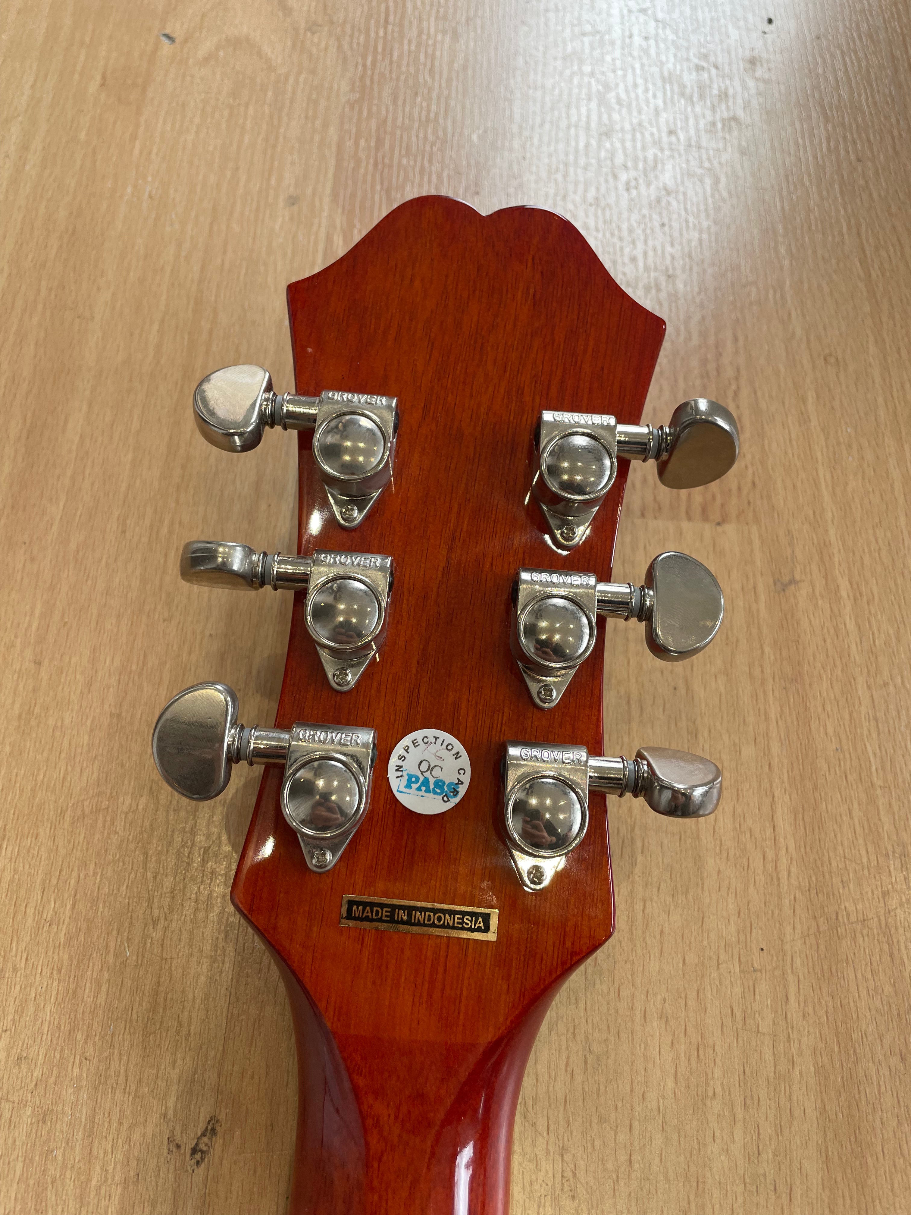 Stunning Finish Epiphone Electro Acoustic Hummingbird Guitar Red Sunburst- CS B89
