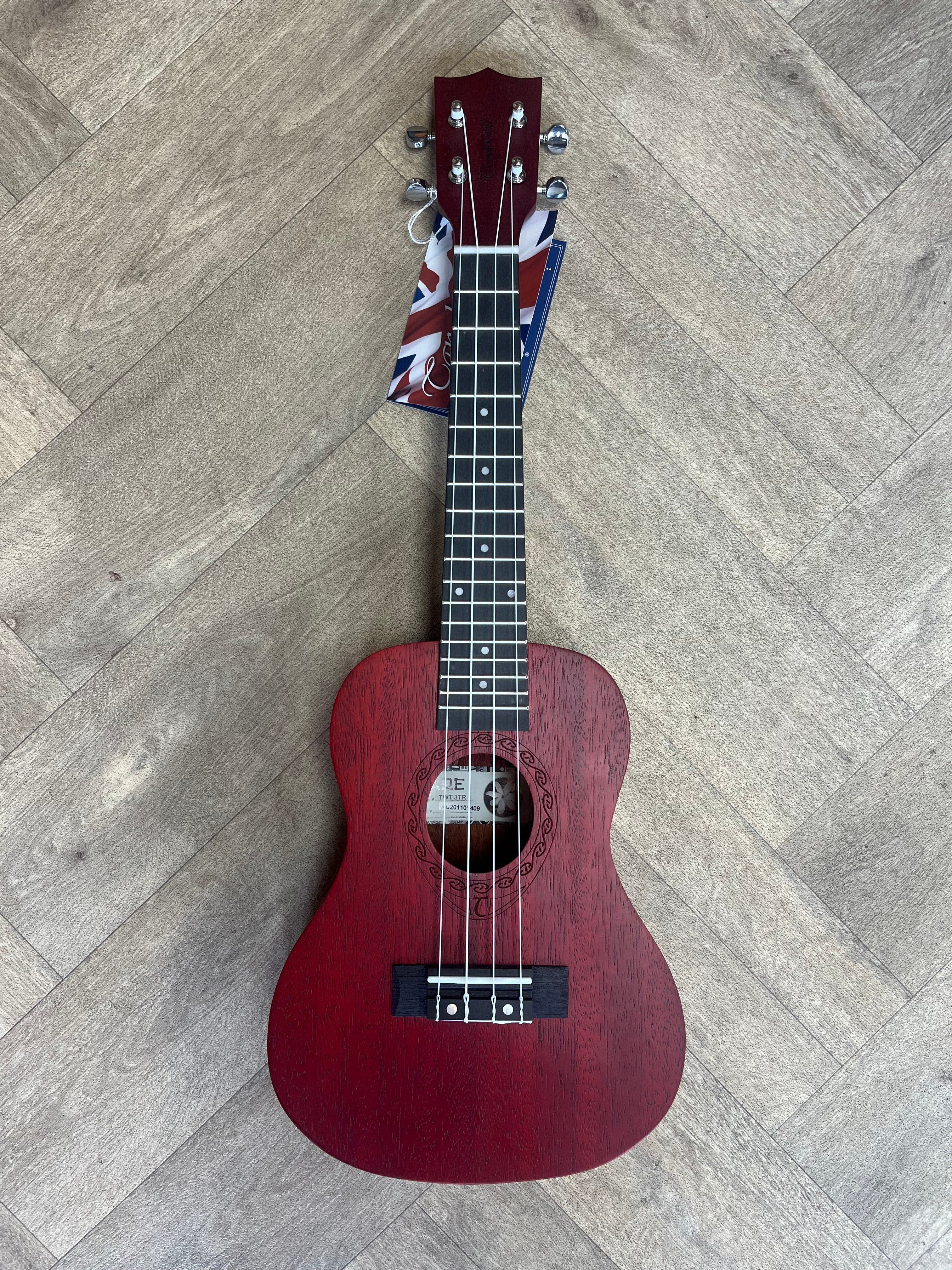 CONCERT UKULELE ALL MAHOGANY BURGUNDY RED SATIN - TIARE