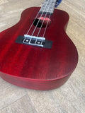CONCERT UKULELE ALL MAHOGANY BURGUNDY RED SATIN - TIARE