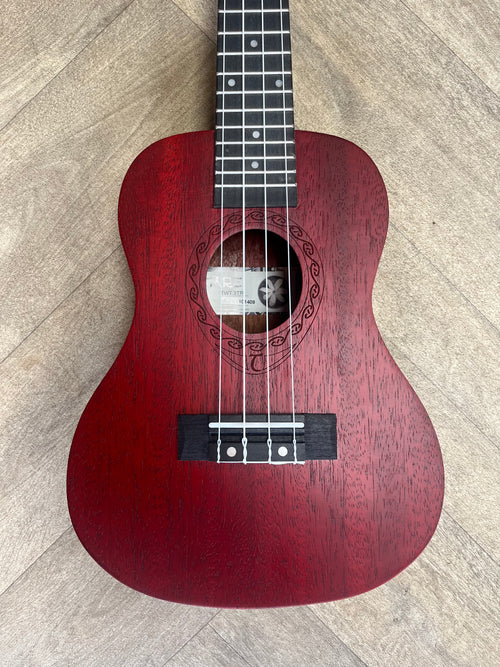 CONCERT UKULELE ALL MAHOGANY BURGUNDY RED SATIN - TIARE