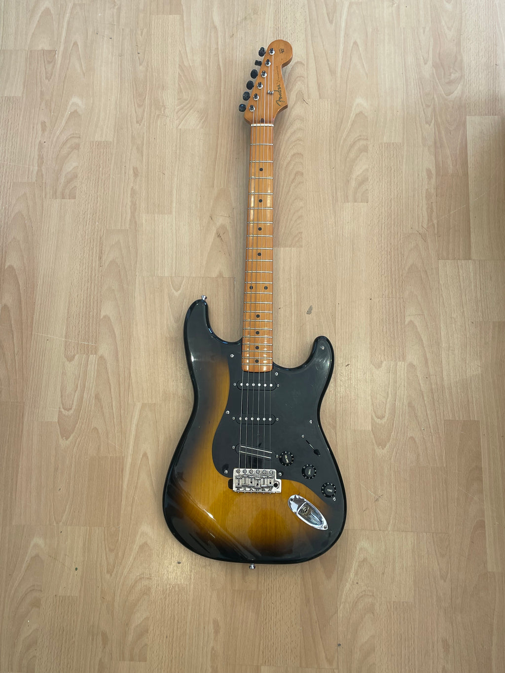 Modified Mexican Fender Stratocaster Electric Guitar with Hotrails and Wilkinson Hardware