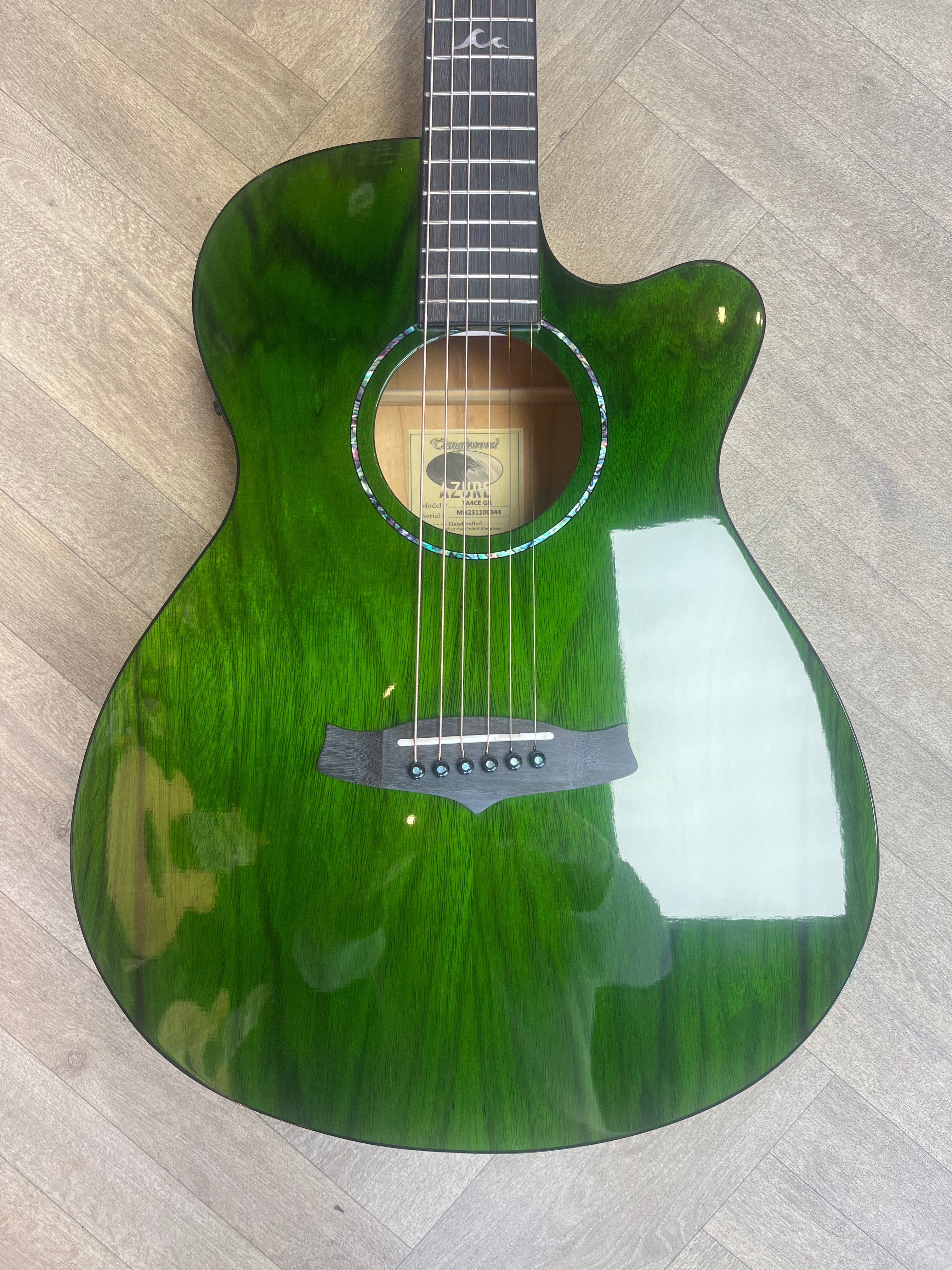Tanglewood Azure - Aurora Green Gloss finish