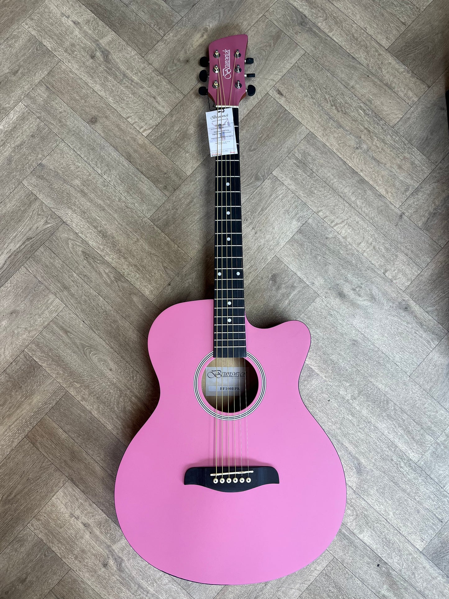 BRUNSWICK GRAND AUDITORIUM CUTAWAY BABY PINK