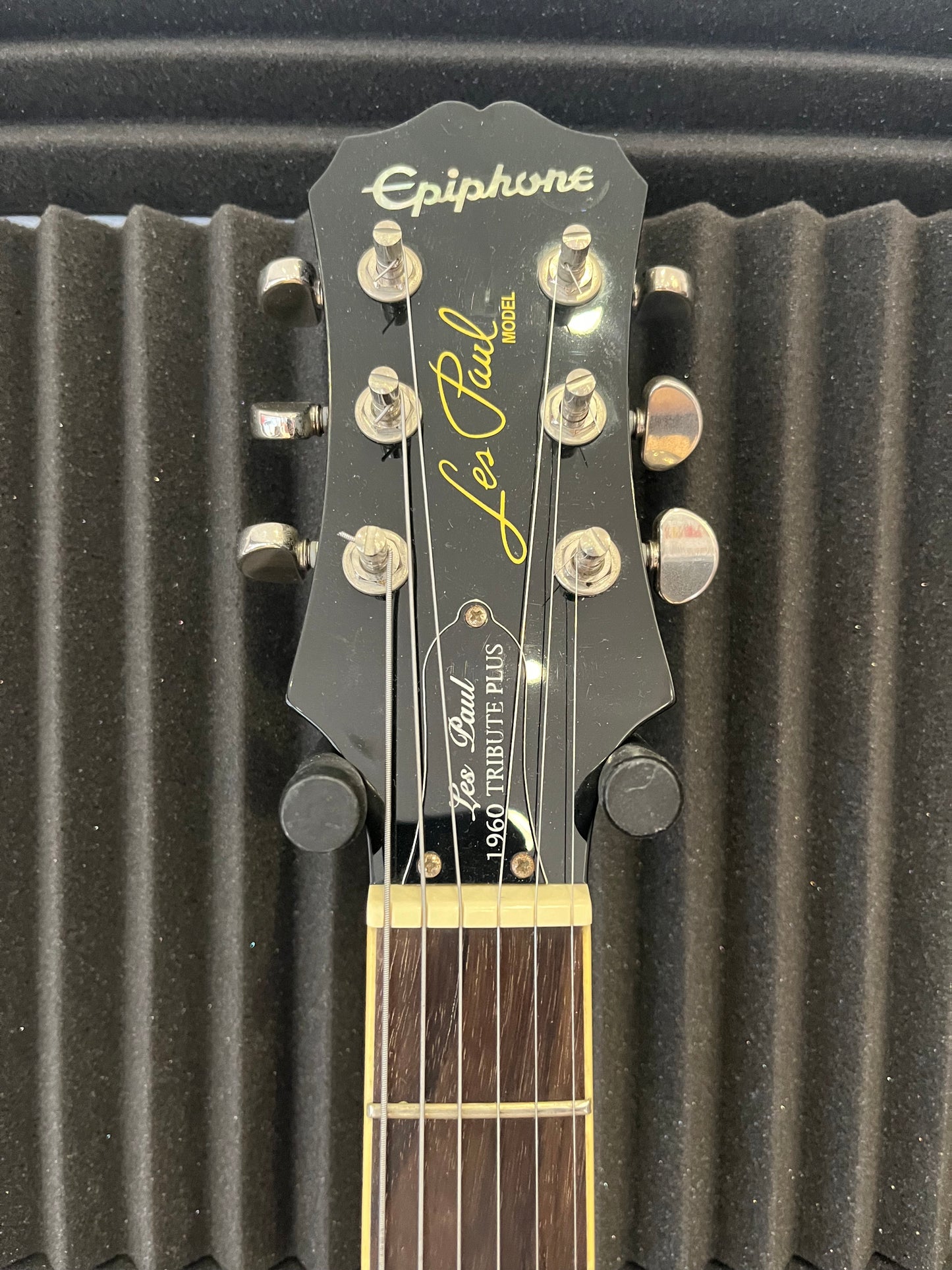 B Stock - Epiphone Les Paul 1960 Tribute Plus Transparent Grey - Damaged
