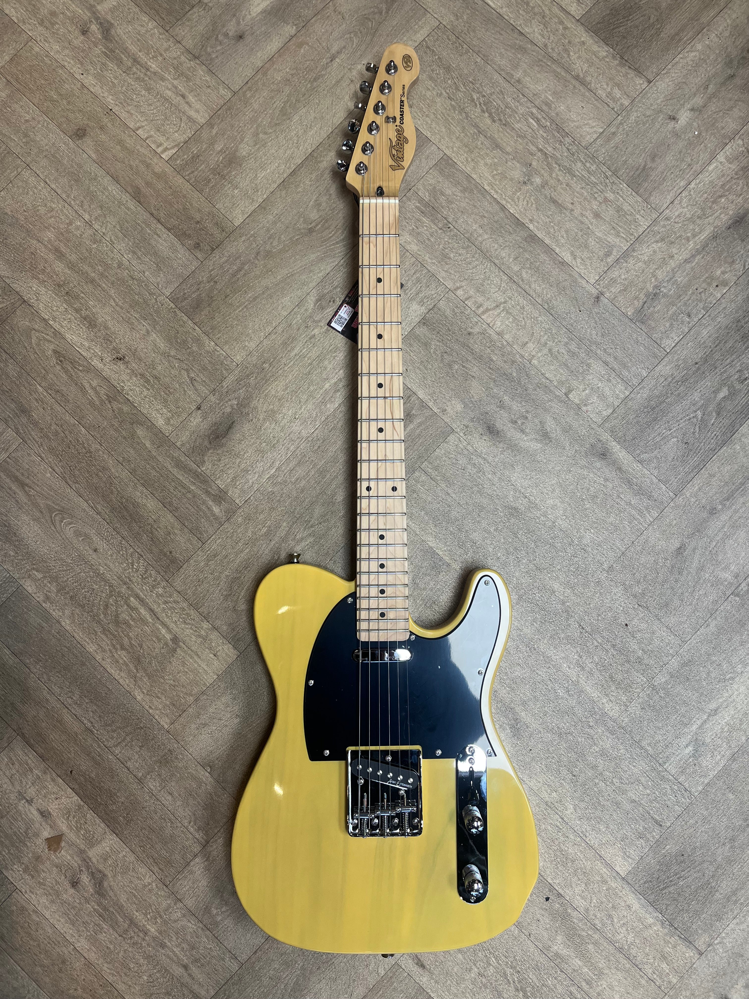 Vintage V20 Maple Coaster Series Electric Guitar ~ Butterscotch