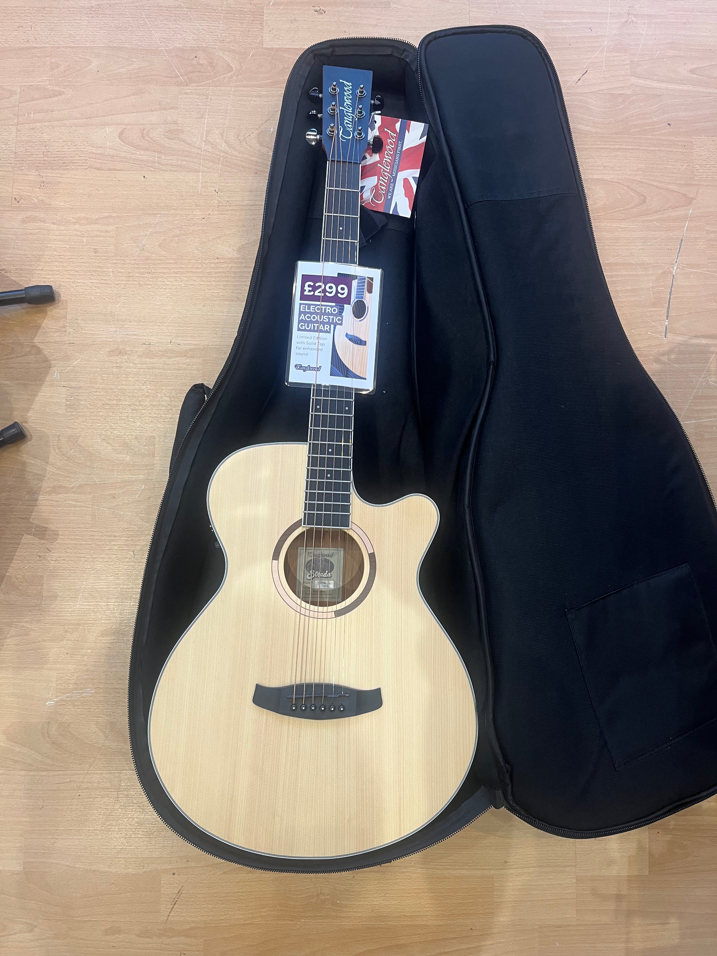 Padded Gig bag for acoustic guitars with compartments