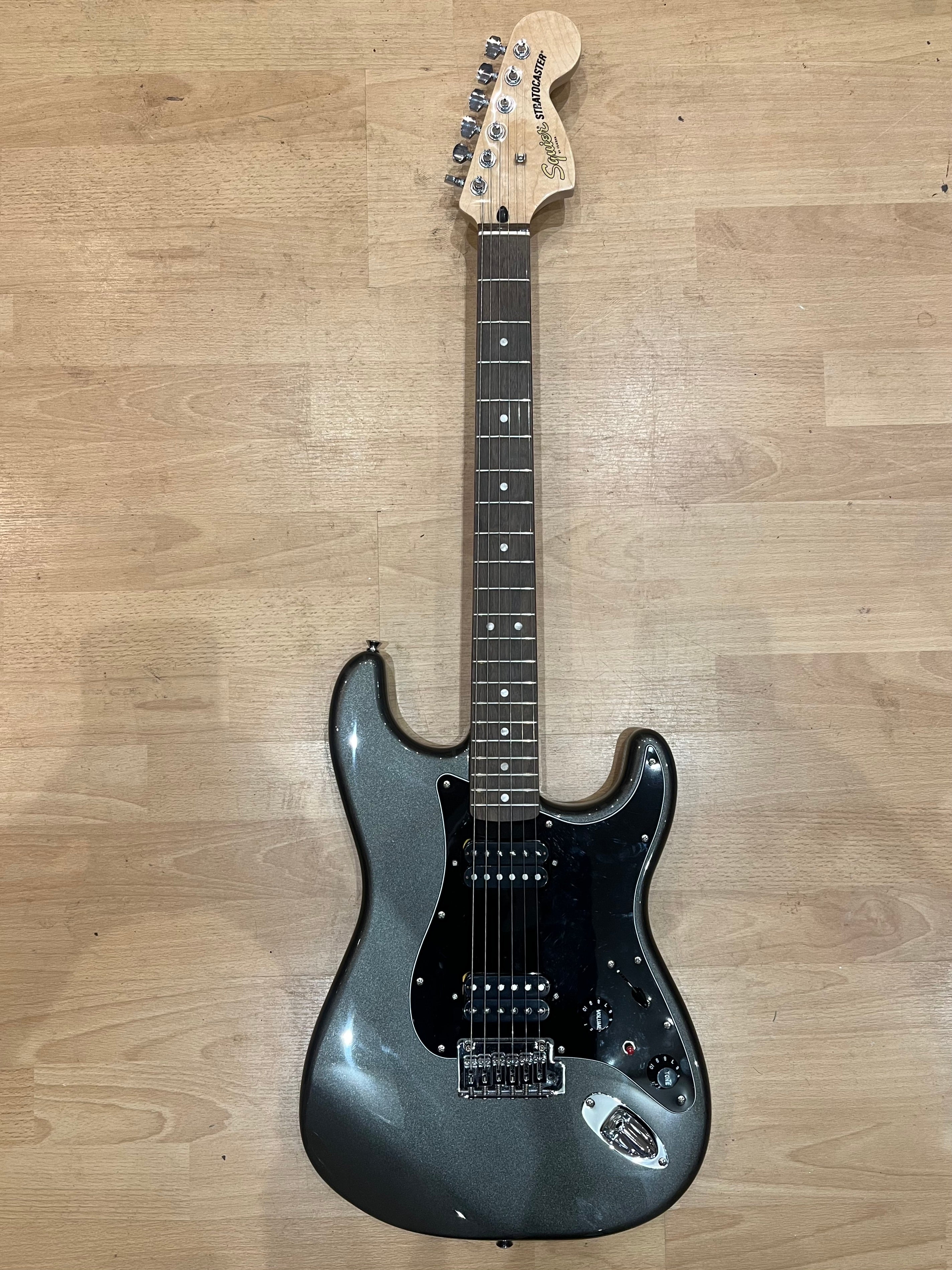 Squier Stratocaster – Charcoal Gloss with Upgrades