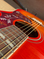 Stunning Finish Epiphone Electro Acoustic Hummingbird Guitar Red Sunburst- CS B89