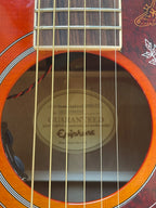 Stunning Finish Epiphone Electro Acoustic Hummingbird Guitar Red Sunburst- CS B89