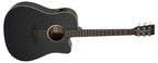 Black Satin Electro Acoustic Guitar - Large & Loud